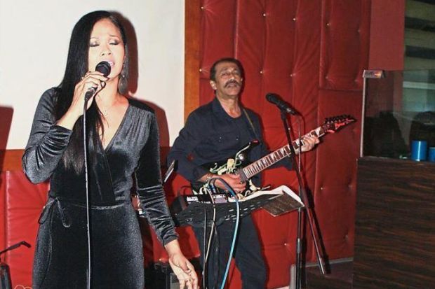 The Star Lyia and her husband, Zack performing.